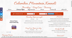 Desktop Screenshot of columbiamountainkennels.com